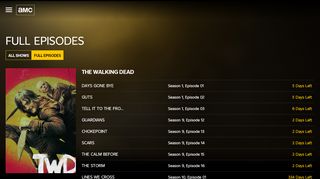 
                            1. Watch Full Episodes Including The Walking Dead …