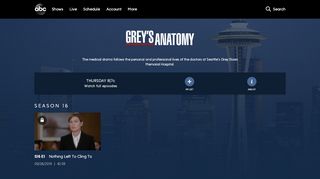 
                            8. Watch Grey's Anatomy TV Show - ABC.com