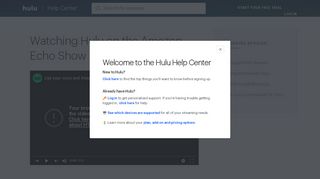 
                            9. Watch Hulu on the Amazon Echo Show - Hulu Help