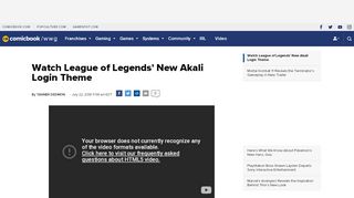 
                            9. Watch League of Legends' New Akali Login Theme - Comic Book