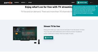 
                            9. Watch TV for free online - Zattoo