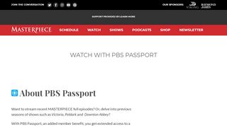 
                            7. Watch with PBS Passport | Masterpiece | Official Site | PBS