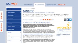 
                            2. Watchever - Serien und Filme als Video on Demand - DSLWeb