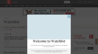 
                            4. Watchlist - The Globe and Mail
