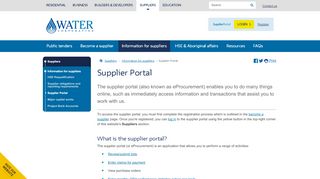 
                            3. Water Corporation of WA - Supplier Portal