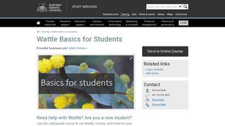 
                            4. Wattle Basics for Students - Staff Services - ANU