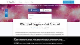
                            7. Wattpad Login – Get Started