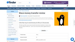 
                            8. Wave mobile app: Transfer money to Africa | finder.com