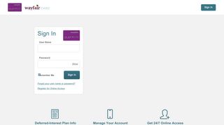 
                            5. Wayfair Credit Card Program - Manage your account