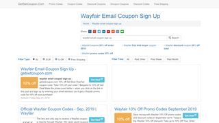 
                            5. Wayfair Email Coupon Sign Up - getsetcoupon.com