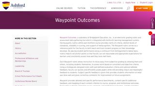 
                            2. Waypoint Outcomes | Ashford University