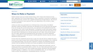 
                            5. Ways to Make a Payment - Edfinancial Services