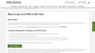 
                            5. Ways to Pay | Credit Card | M&S Bank