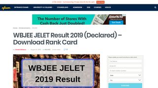 
                            5. WBJEE JELET Result 2019 (Declared) - AglaSem Admission