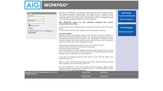 
                            9. WCPAYGO Login Screen - American International Group