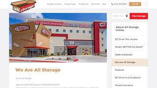 
                            2. We Are All Storage | All Storage Online