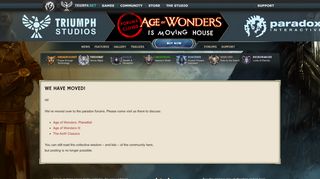 
                            7. We have moved! | Age of Wonders III - aow.triumph.net