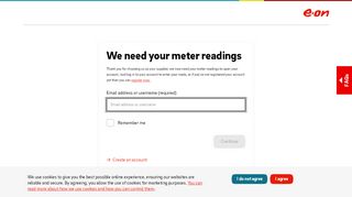 
                            2. We need your meter readings - Log into your E.ON account - E ...