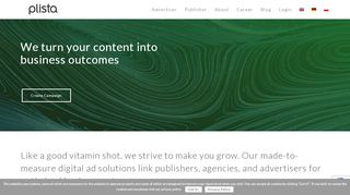 
                            9. We turn your content into business outcomes | plista