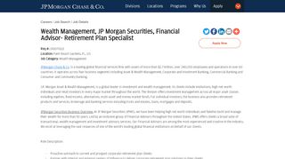 
                            9. Wealth Management, JP Morgan Securities, Financial Advisor ...