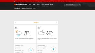 
                            5. Weather in Kallithea - AccuWeather Forecast for Central ...