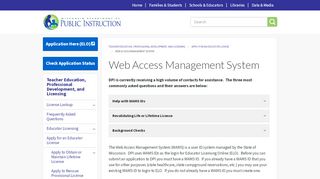 
                            1. Web Access Management System | Wisconsin Department of Public ...