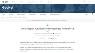 
                            4. Web Adaptor automatically redirecting to Portal... | GeoNet, The ...