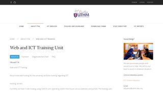 
                            8. Web and ICT Training Unit - ptm.uthm.edu.my