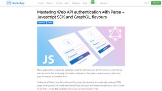 
                            3. Web API authentication with REST/GraphQL | back4app blog