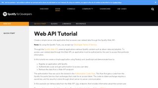 
                            4. Web API Tutorial | Spotify for Developers