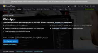 
                            3. Web-App-Dienst | Microsoft Azure