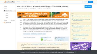 
                            2. Web Application - Authentication / Login Framework - Stack Overflow