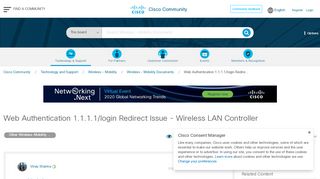 
                            8. Web Authentication 1.1.1.1/login Redire... - Cisco Community