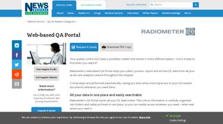 
                            2. Web-based QA Portal : Get Quote, RFQ, Price or Buy - News Medical