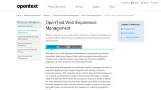 
                            6. Web Experience Management (WEM) | OpenText