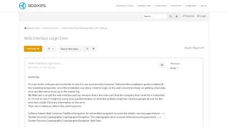 
                            1. Web Interface Login Error - Forum | Adaxes