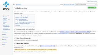 
                            4. Web interface - Official Kodi Wiki