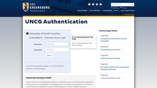 
                            2. Web Login Service - Canvas @ UNCG - UNC Greensboro