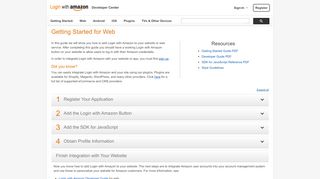 
                            7. Web - Login with Amazon Developer Center