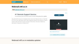 
                            8. Web Mail NTTF (Webmail.nttf.co.in) - NTTF WebMail