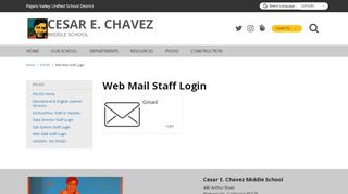 
                            5. Web Mail Staff Login - Cesar Chavez Middle School - School Loop