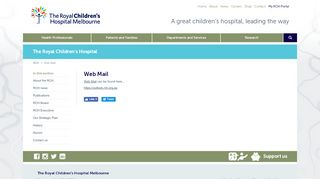 
                            1. Web Mail - The Royal Children's Hospital