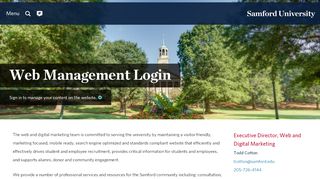 
                            3. Web Management Login - Samford University