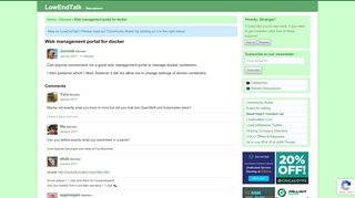 
                            8. Web management portal for docker — LowEndTalk