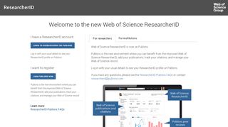 
                            9. Web of Science ResearcherID | Publons