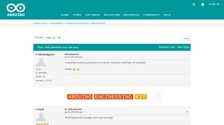 
                            9. Web password - Arduino Forum