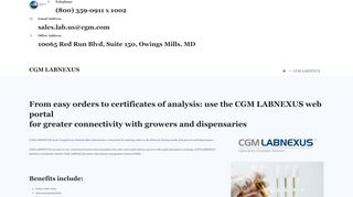 
                            8. Web Portal LIMS Support for Cannabis Testing | CGM