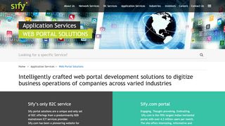 
                            3. Web Portal Solutions - Sify Technologies