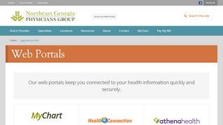 
                            5. Web Portals - Northeast Georgia Physicians Group