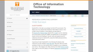 
                            2. Web Surveys | Office of Information Technology